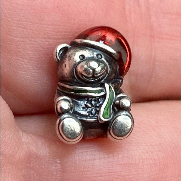 Pandora Jewelry - Authentic Pandora Teddy Bear Christmas Charm 925 silver.